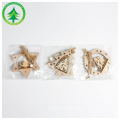 1Pcs Wooden Star Christmas tree decoration Pendants Ornaments for Christmas decoration Ornament New Year Kids Gift